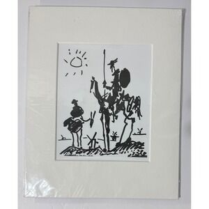 Pablo Picasso Don Quijote Mounted Art Print Museu Picasso France 9.5x7.75